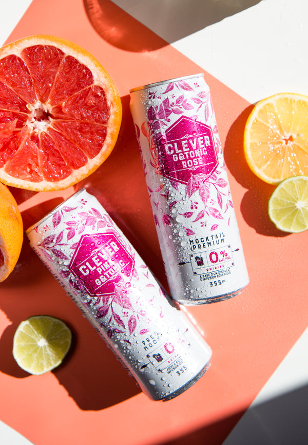 Gin Tonic rose Clever sans alcool x 12 canettes