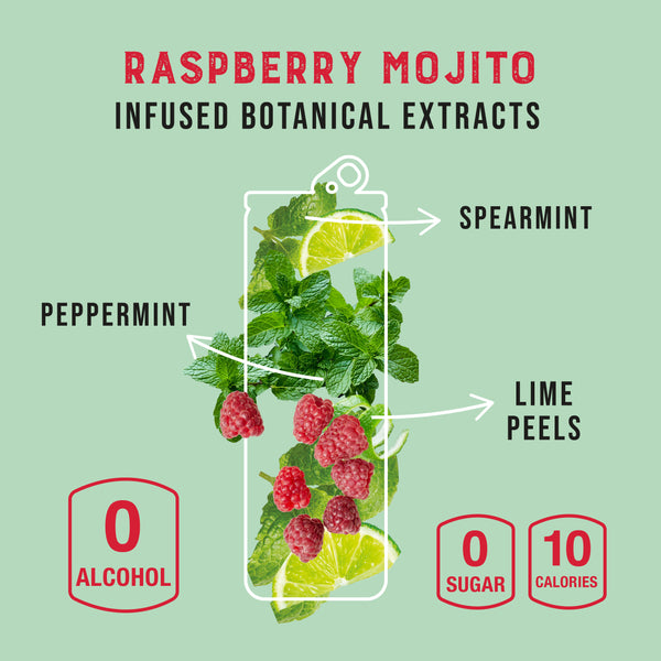Non-Alcoholic Clever Raspberry Mojito 0 Sugar x 12 cans