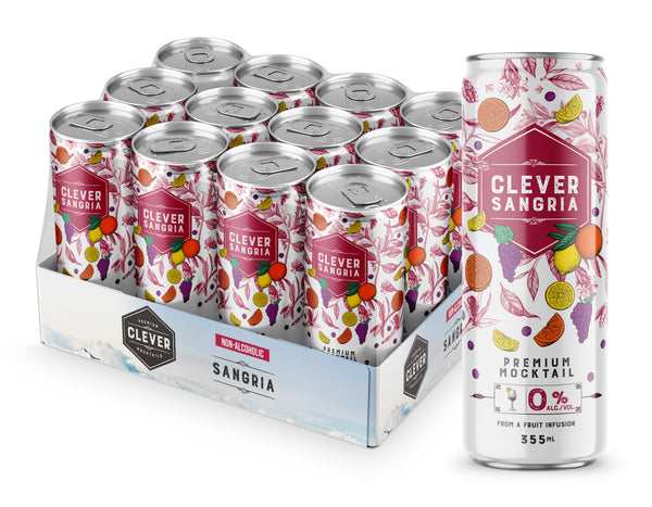 Sangria Rouge Clever sans alcool x 12 canettes