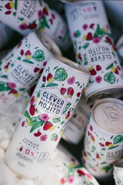 Non-Alcoholic Clever Raspberry Mojito 0 Sugar x 12 cans