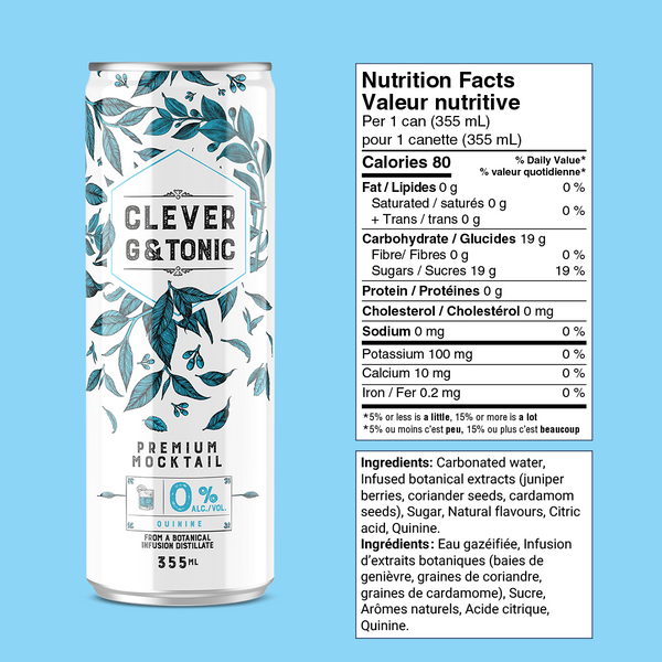 Non-Alcoholic Clever Gin & Tonic x 12 cans