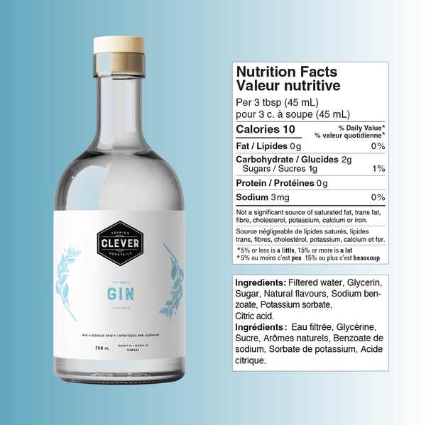 Gin sans alcool Clever - 750 mL